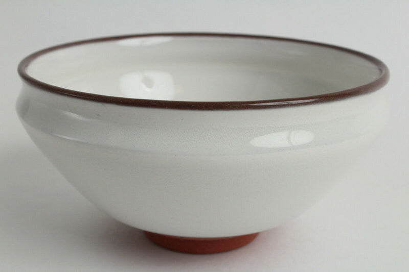 Mino ware Japanese Pottery Tea Ceremony Matcha Bowl Plum Flowers White Kyo-style