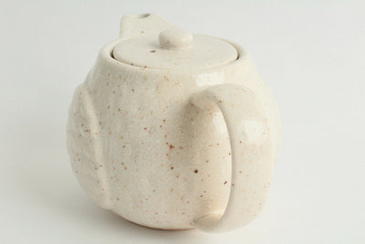 Mino ware Japanese Pottery Teapot Kyusu Owl Shape Chiffon White made in Japan