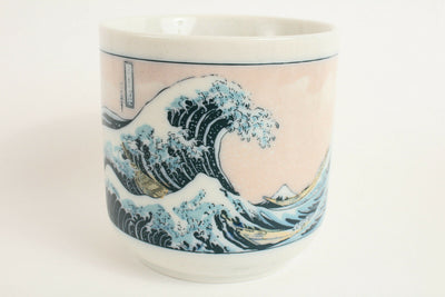 Mino ware Japanese Ceramics Jumbo Mug Cup Big Wave & Mt. Fuji madein Japan 600ml