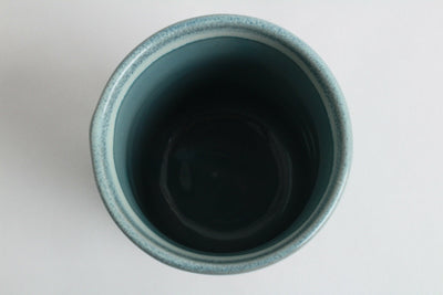 Mino ware Japanese Large Sushi Yunomi Chawan Tea Cup Sky Blue & Sapphire Blue