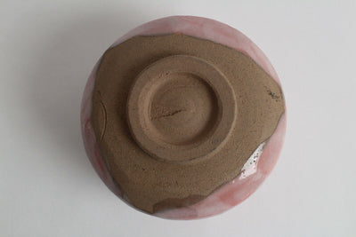 Mino ware Japan Pottery Tea Ceremony Matcha Bowl Pink ShinoTataki White Glaze