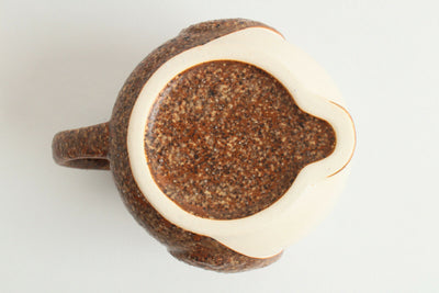 Mino ware Japanese Pottery Mug Cup Owl Shape Coffee Brown made in Japan