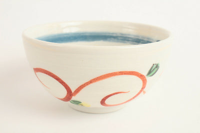 Mino ware Japan Pottery Rice Bowl Sleeping Owl Hand-drawn White