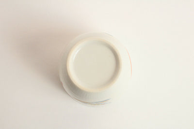 Mino ware Japan Pottery Yunomi Chawan Tea Cup Sleeping Owl Hand-drawn White