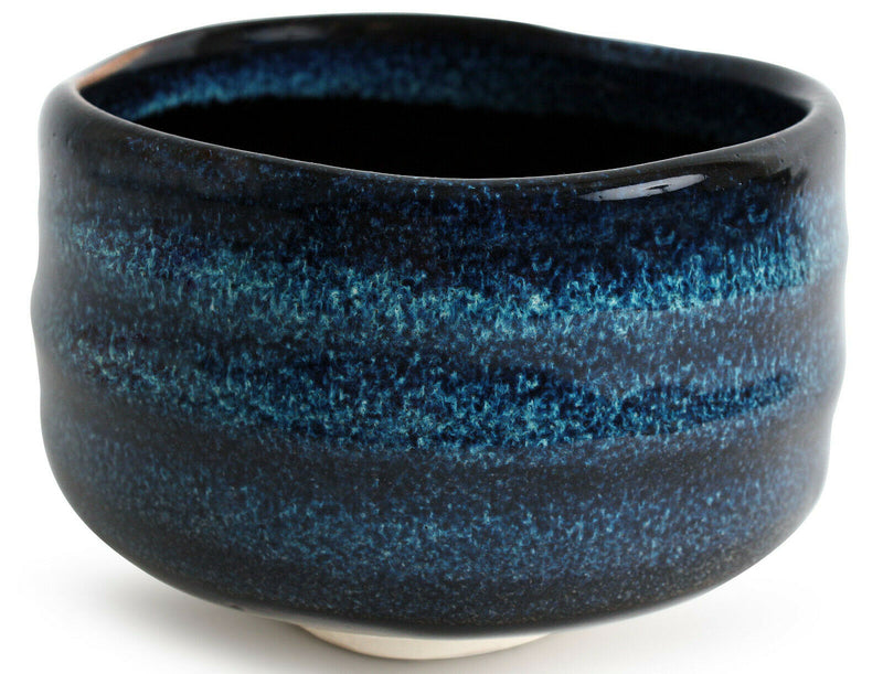 Mino ware Japanese Pottery Tea Ceremony Matcha Bowl Deep Navy Blue made in Japan