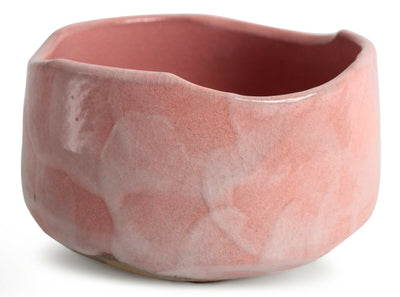 Mino ware Japan Pottery Tea Ceremony Matcha Bowl Pink ShinoTataki White Glaze