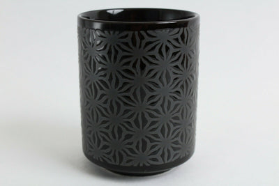 Mino ware Japan Ceramics Sushi Yunomi Chawan Tea Cup Hexagonal Shuriken Pattern