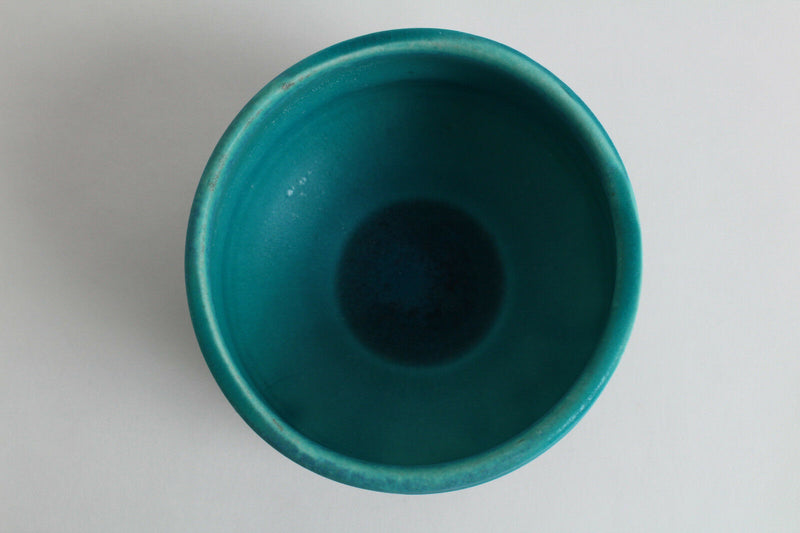 Mino ware Japanese Pottery Tea Ceremony Matcha Bowl Turquoise Blue Crackled