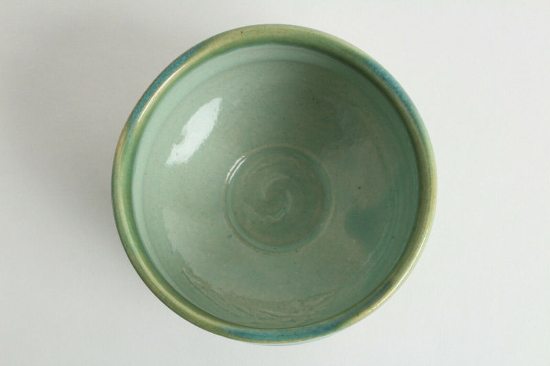 Mino ware Japanese Pottery Tea Ceremony Matcha Bowl Mint & Forest Green  Japan