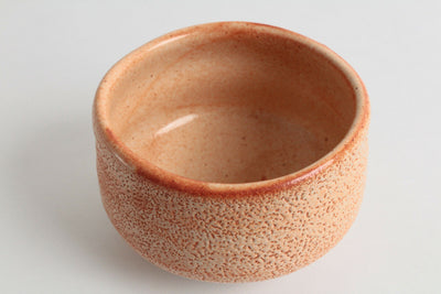 Mino ware Japanese Pottery Tea Ceremony Matcha Bowl Akashino Orange