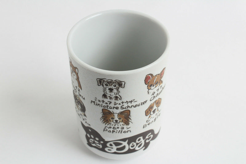 Mino ware Japanese Ceramics Sushi Yunomi Chawan Tea Cup Variety of Dogs