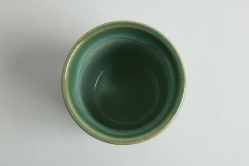 Mino ware Japanese Pottery Yunomi Chawan Tea Cup Mint Green Straight Japan