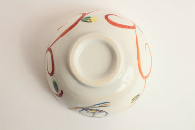Mino ware Japan Pottery Rice Bowl Sleeping Owl Hand-drawn White