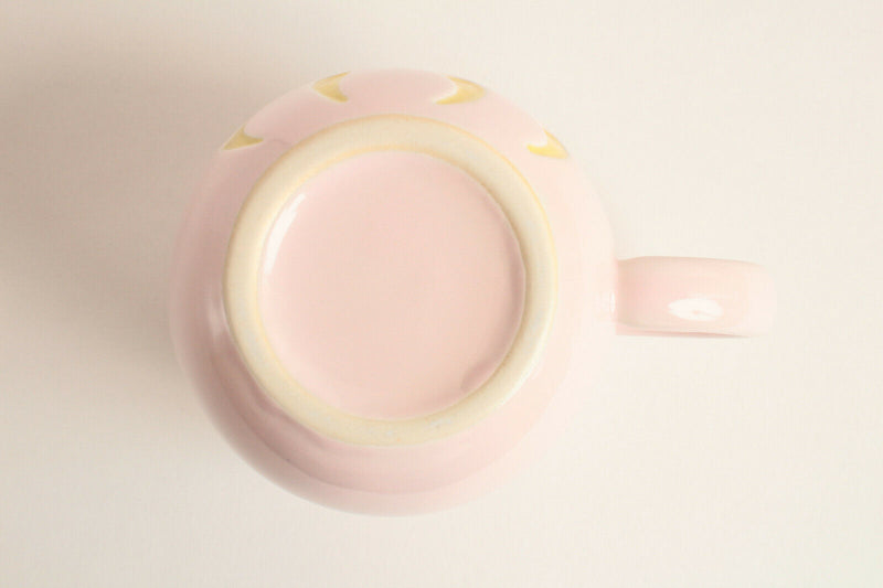 Mino ware Japanese Pottery Mug Cup Daruma Shape Shell Pink made in Japan