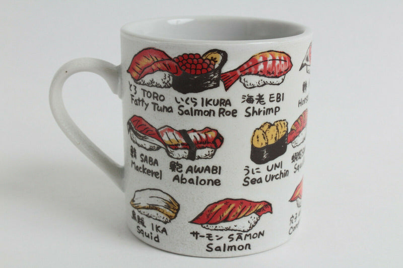Mino ware Japanese Ceramics Mug Cup Various Sushi Neta Ingredient made in Japan
