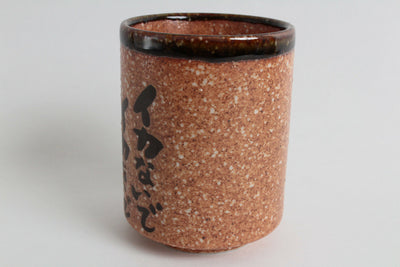 Mino ware Japanese Sushi Yunomi Chawan Tea Cup Blue Squid Brown