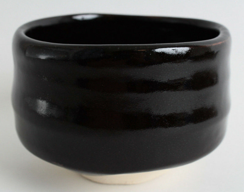 Mino ware Japanese Pottery Tea Ceremony Matcha Bowl Pure Black