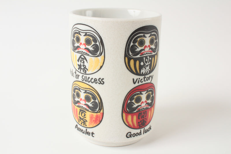 Mino ware Japan Ceramics Sushi Yunomi Chawan Tea Cup Fukudaruma bringing lucks