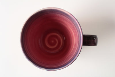 Mino ware Japanese Pottery Mug Cup Gloss Finish Crackled Lavender Pink Japan
