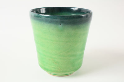 Mino ware Japanese Pottery Mug Cup Gloss Finish Crackled Mint Green Japan