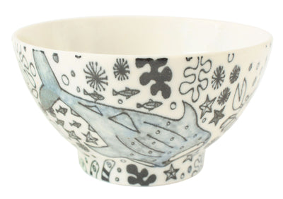Mino ware Japan Ceramics Rice Bowl Sea Creatures made in Japan