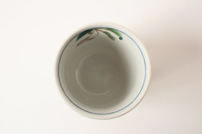 Kutani ware Japan Ceramic Yunomi Chawan Tea Cup Malus Halliana made in Japan