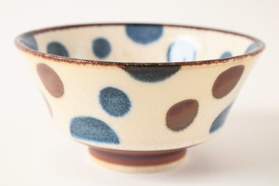 Mino ware Japanese Ceramics Rice Bowl Paikaji Random Dots made in Japan