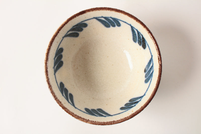 Mino ware Japanese Ceramics Rice Bowl Paikaji Leaf made in Japan