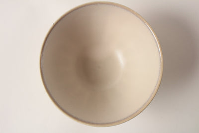 Mino ware Japanese Ceramics Rice Bowl Rinka Shaved Alabaster White made in Japan