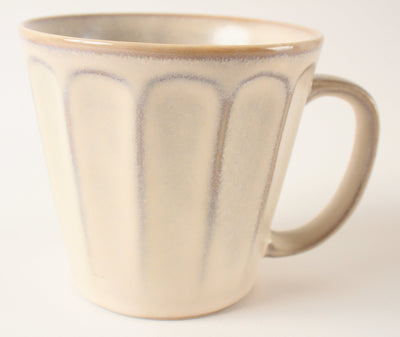 Mino ware Japanese Ceramics Mug Cup Rinka Shaved Alabaster White made in Japan