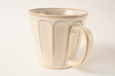 Mino ware Japanese Ceramics Mug Cup Rinka Shaved Alabaster White made in Japan