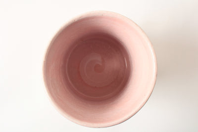 Mino ware Japanese Pottery Yunomi Chawan Tea Cup Hourglass Pink