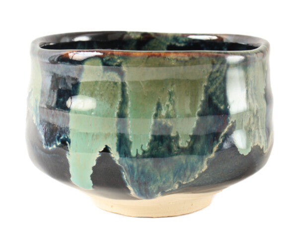 Mino ware Japanese Pottery Matcha Bowl Mix Blue&Green