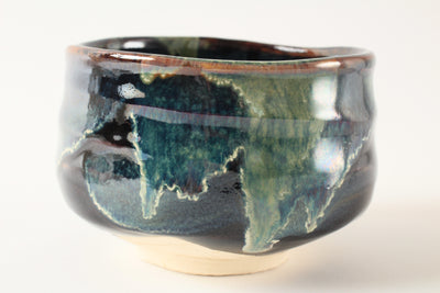 Mino ware Japanese Pottery Matcha Bowl Mix Blue&Green