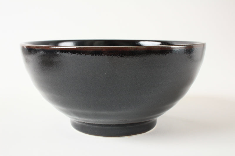 Mino ware Japan Ceramics Ramen Noodle Donburi Bowl Jet Black Yuzu Tenmoku made in Japan