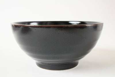 Mino ware Japan Ceramics Ramen Noodle Donburi Bowl Jet Black Yuzu Tenmoku made in Japan