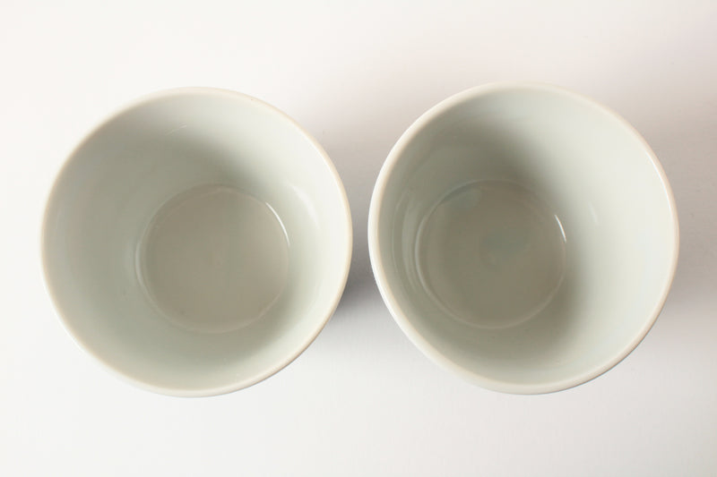 Mino ware Japan Pottery Pair Sobachoko Cup Indigo Color made in Japan
