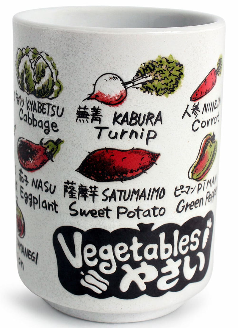 Mino ware Japanese Ceramics Sushi Yunomi Chawan Tea Cup Variety of Vegetables